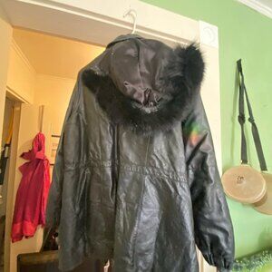 leather coat